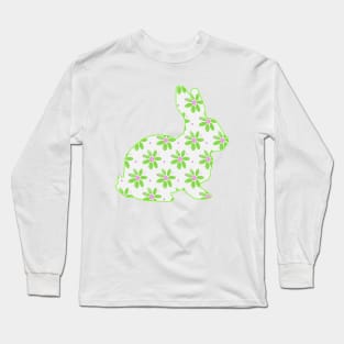 CUTE Easter Bunny Rabbit Spring Flowers Long Sleeve T-Shirt